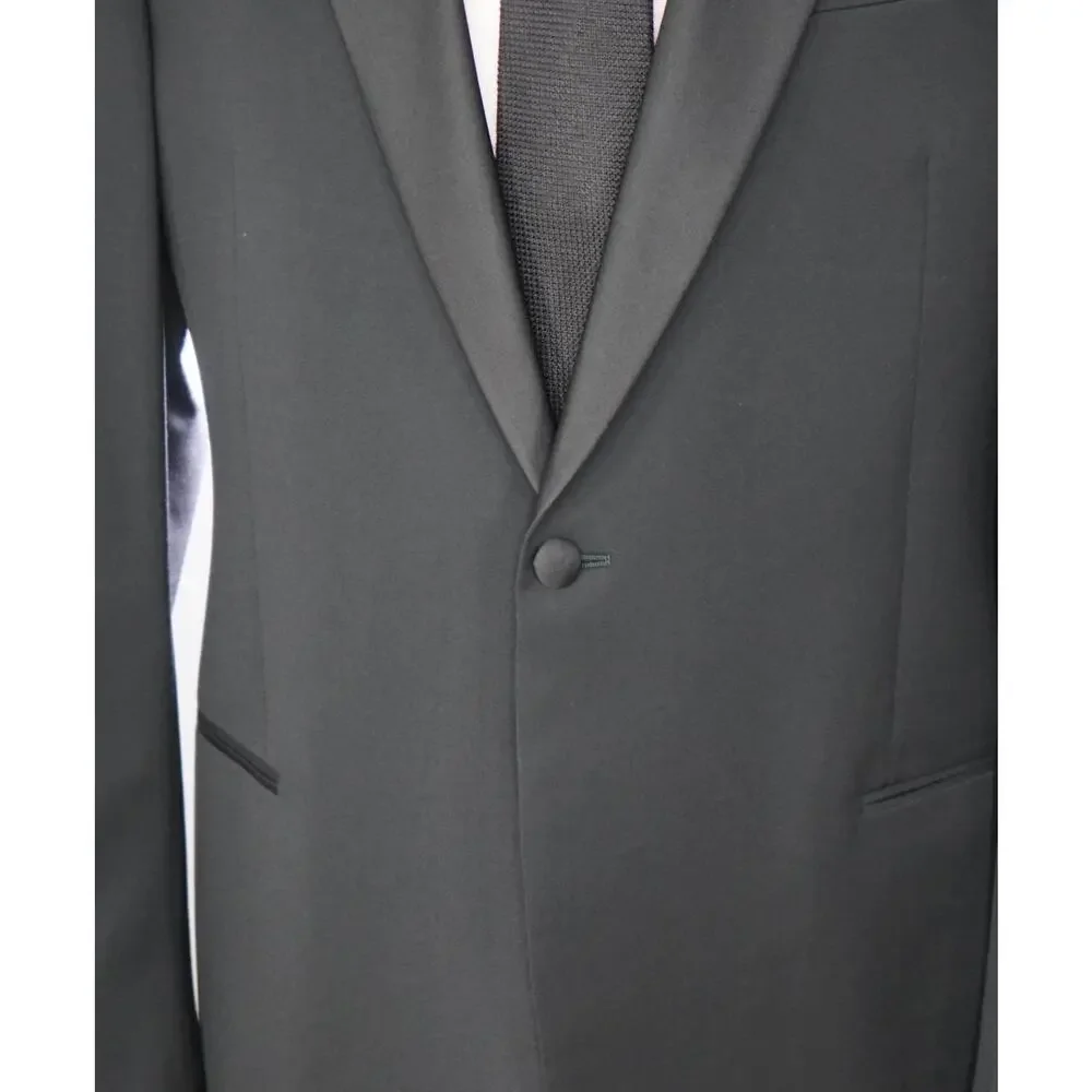 ARMANI COLLEZIONI - Black Wool Tuxedo DInner Jacket - 44L